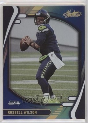 2021 Panini Absolute Spectrum Blue 40/50 Russell Wilson #85 n0c