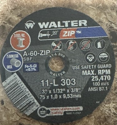 Cut-off wheel 3 X1/32 X3/8  Walter 11-L-303