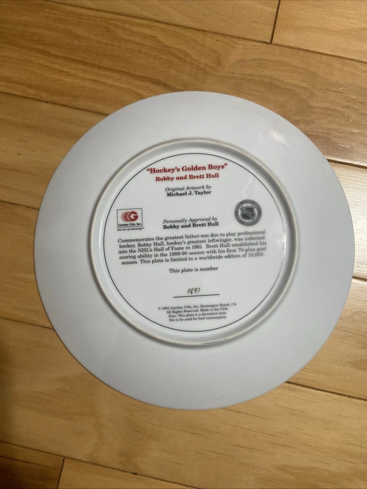 Plato Gartlan Hockey’s Golden Boys Bobby And Brett Hull padre e hijo. #1897 Foto 2 de 4