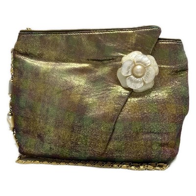 BORBONESE - Gold Yellow Multi Leather Shoulder Bag