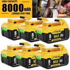6 ~1 Pack For DeWalt 20V 20 Volt Max 8.0AH Lithium Ion Battery DCB206-2 DCB205-2