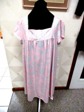 CROFT BARROW-PINK/GREY-FLORAL- CAP SLEEVE-SQUARE-NECK-NIGHTGOWN-SIZE-XXL-NWT