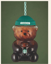 Starbucks Barista Bear Cup Limited Edition Glass Cup Xmas gift 503ml