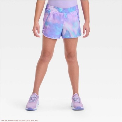 Girls' Run Shorts - All In Motion Purple Print M *SEE DEAL!!!*