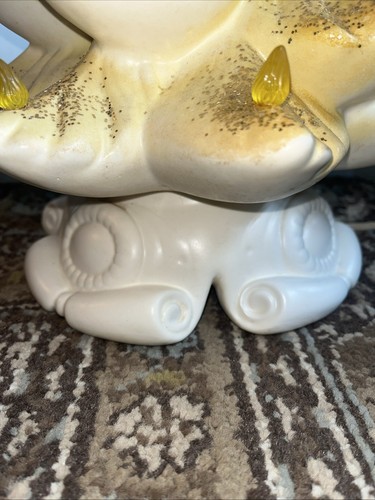 Vintage Atlantic Mold White/Gold Glitter Light Up Christmas Tree Lamp 16” - Picture 10 of 14