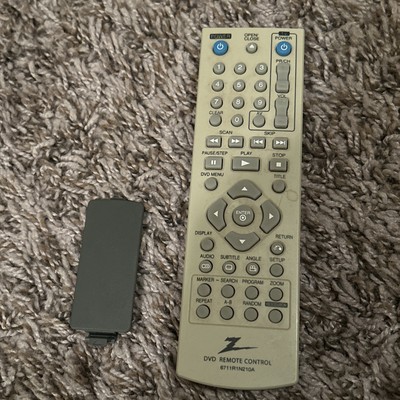 Zenith 6711R1N210A DVD Player Remote Control for DVB612 DVB712