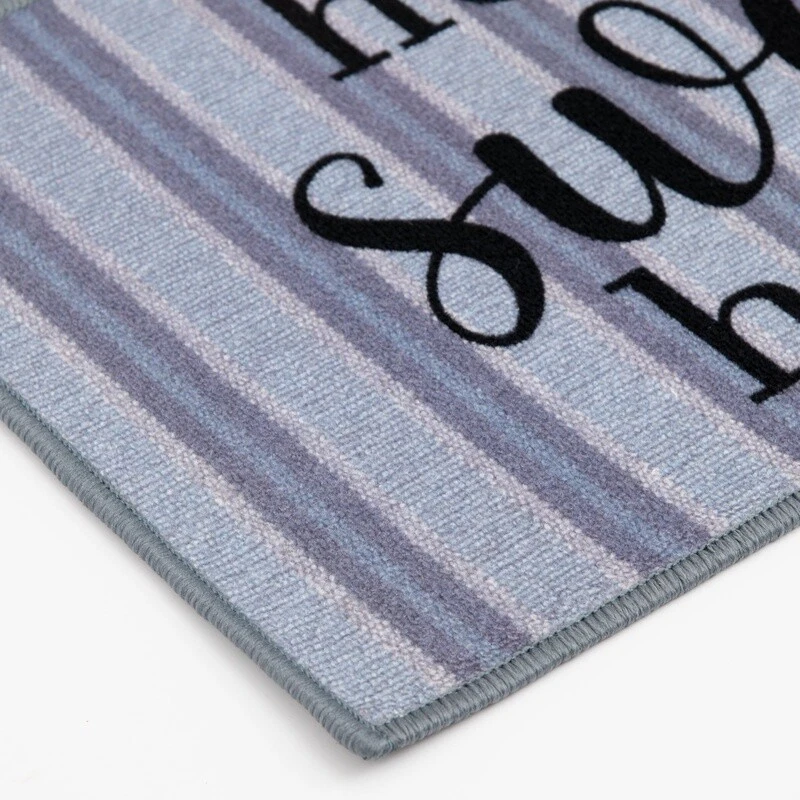 Alfombra de rayas para interiores Home Sweet Home antideslizante duradera resistente a la decoloración de nailon Foto 3 de 4