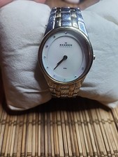 Scagen Denmark 386SGX Slim Women's Watch MOP Dial Two Tone - New Battery