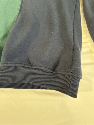 Vintage 90er TownCraft Herren Henley Pullover Large blau grün breit gestreift Retro - Bild 4 von 12