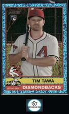 2025 Topps Heritage #651 Tim Tawa Chrome Light Blue Sparkle Refractor