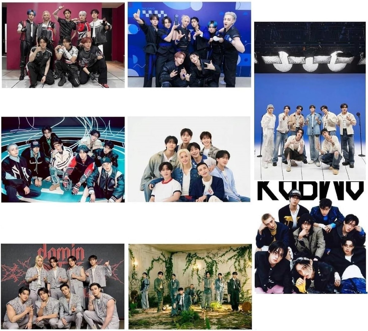 CHI:SKZ:8ページ Set of 8 Unframed Stray Kids Posters - Perfect for Home & Birthday