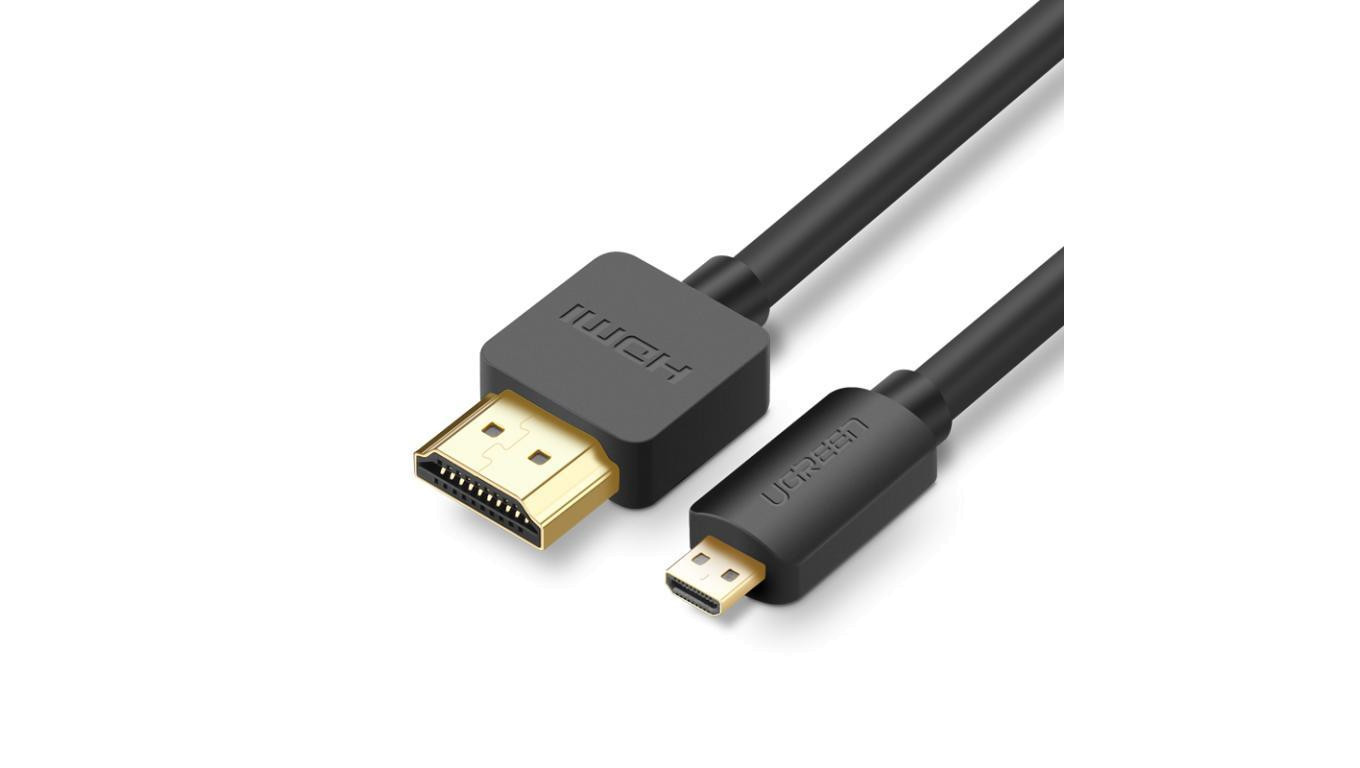 Кабель Ugreen HD127 micro HDMI - HDMI 20 4K 60 Гц 2 м - черный 4290₽