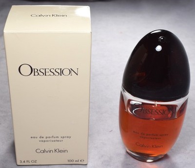 Calvin Klein Obsession Eau De Parfum Spray Partial Bottle in Box, Made in France