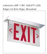 Letrero de salida Lithonia LRP 1 RC 120/277 EL N PNL LED borde iluminado