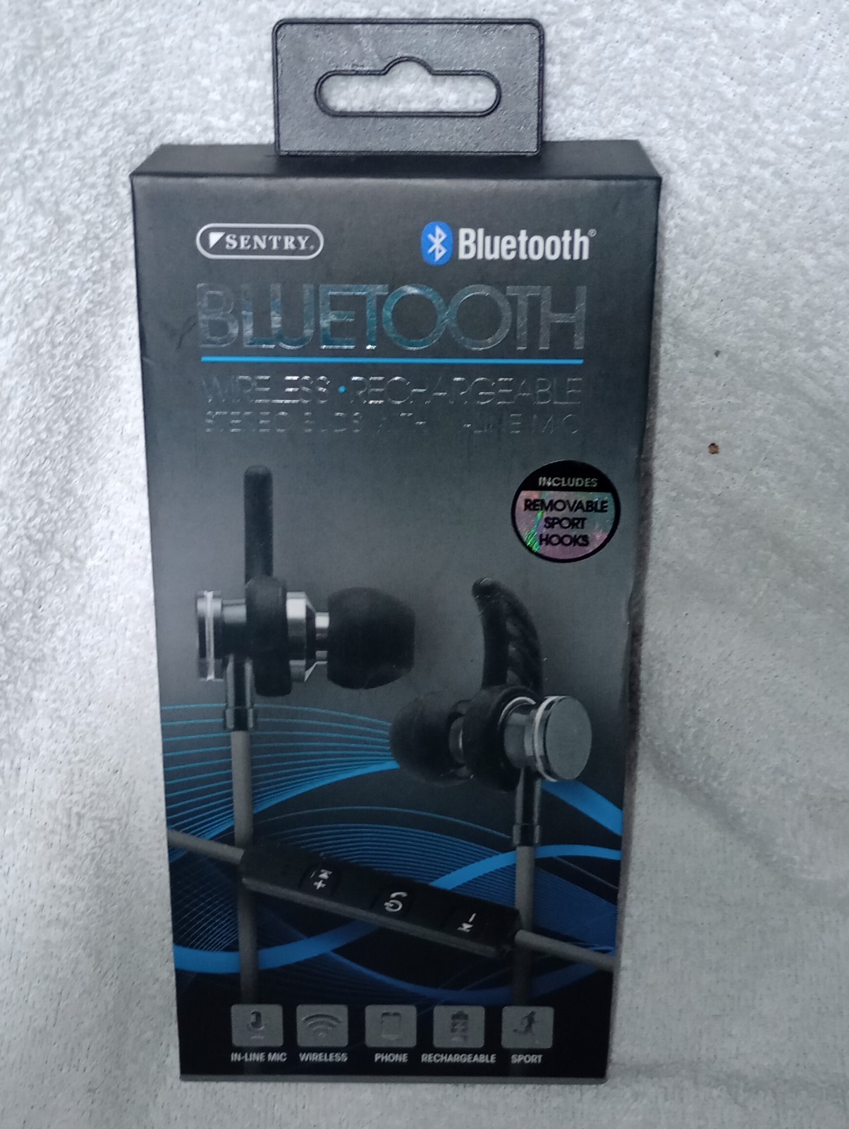 Sentar Y Box Sentry Bluetooth Wireless Rechargeable Stereo Buds W/In-Line Mic(GRAY ...