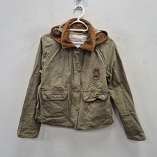 Barbour Icons Engineered Spey Cotton Country Green Short Fit Jacket Size UK 10