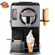 Gourmia 2QT Soft Serve Ice Cream Maker Frozen Drink Machine w/ Topping Dispenser