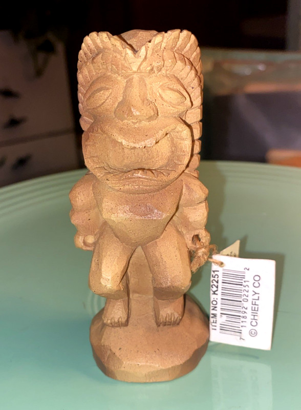 Chiefly Co. TIKI Polynesia  Collection 4" ALI'I" Tiki Hawaiian Statue Figurine