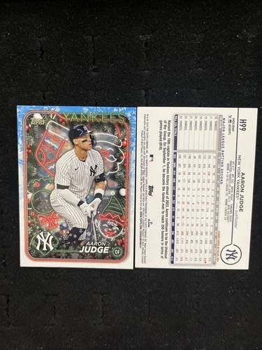 2024 Topps Holiday New York Yankees Card #H99 AARON JUDGE