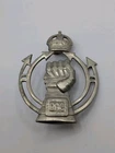 WW2 Royal Armoured Corps British Military Cap Badge - Kings Crown. Army Vintage.