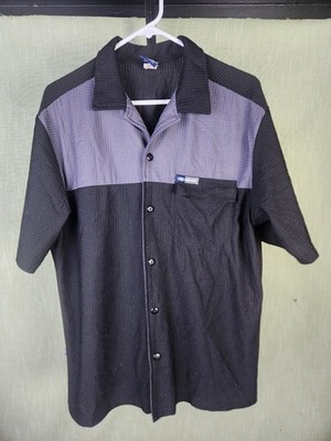 Interstate Freestyle Clothing XL Button Front Short Sleeve Color Block Black A13
