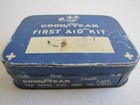 Vintage Official Goodyear First Aid Kit Tin Car Automobile Glove Compartment — photo 2