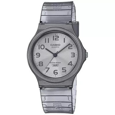 Casio Uhr MQ-24S-8BEF Silikon Grau Transparent Arabische Indizes Neu Unisex