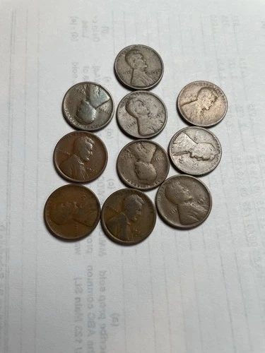 10 1922 D Lincoln Wheat Cent Penny Pennies In Good condition
