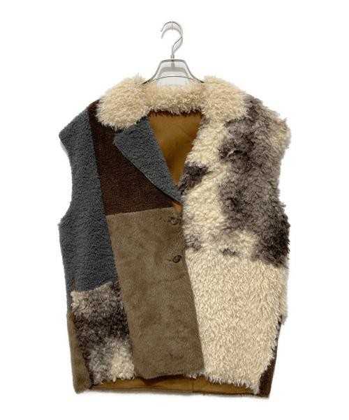 Ameri Women's Patchwork Faux Shearling Coat Size … - image 3