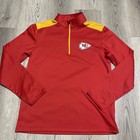 Kansas City Chiefs Sweatshirt Adult Medium Red 1/4 Zip Pullover Lightweight NFL — photo 1