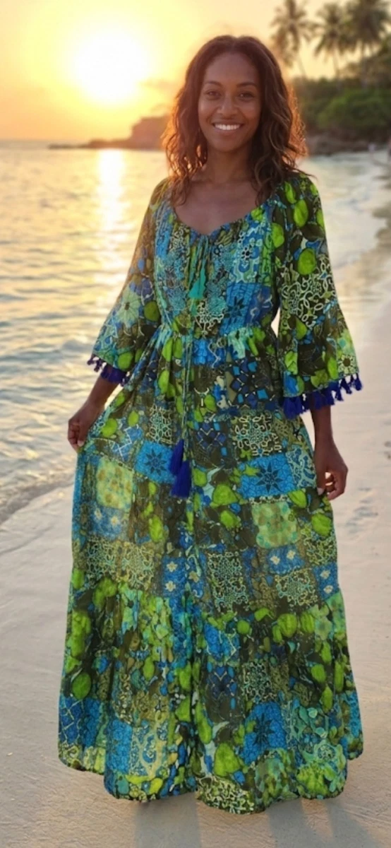 antica sartoria maxi dress ANTICA SARTORIA Positano Maxi dress One Size