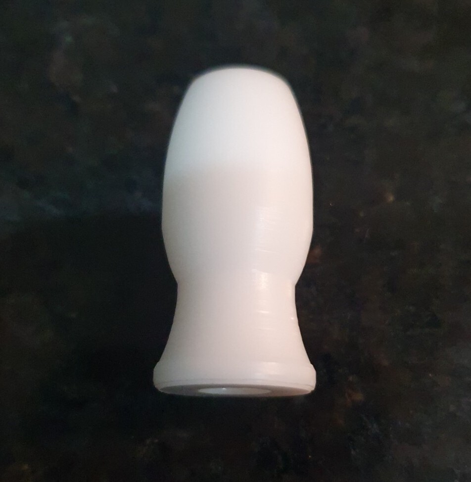 Bathroom Light Pull Knob White Handle Shown Black and Solid Brass Also Available