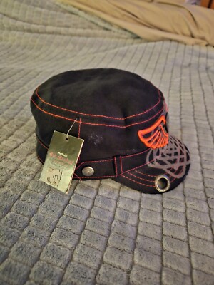 Red Monkey Vintage Womens Hat Aerosmith Wings Biker Cap Nwt 