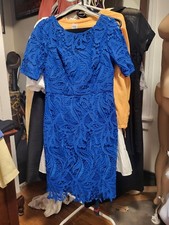 Adrianna Papell Vivid Blue Lace Pencil wiggle Dress 4