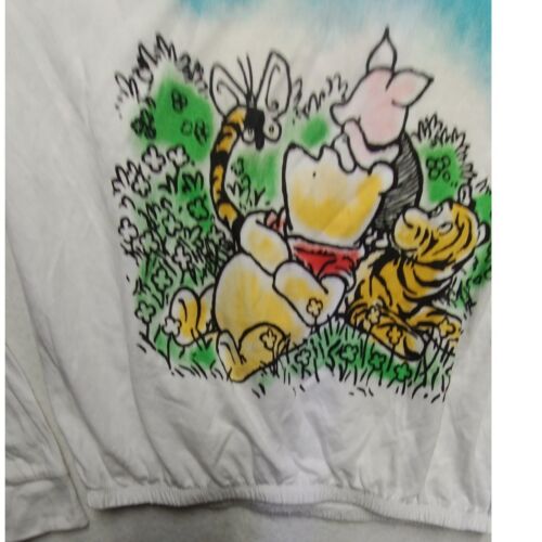 Disney Winnie the Pooh Graphic Print Long Sleeve Top White Medium - Picture 7 of 11