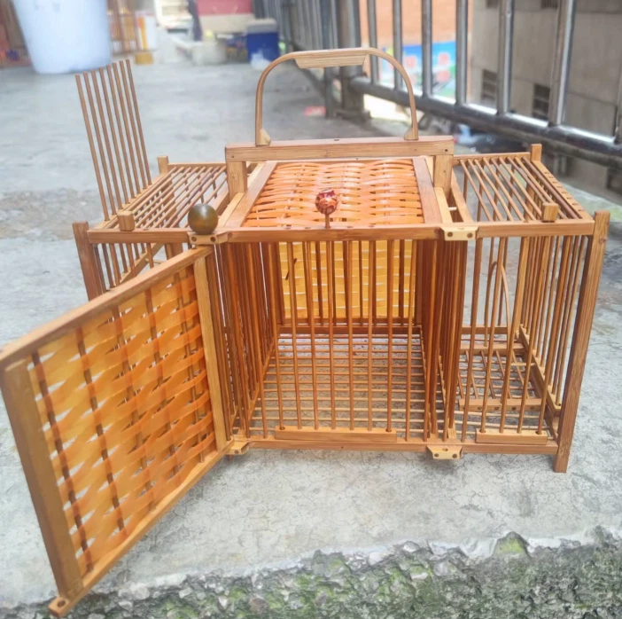 Bamboo Birdcage Repeating Trap Cage Hunting Escaped bird cage Birds Catch 02
Opens in a new window o