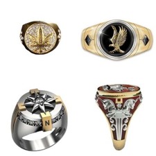20Pcs Wholesale Lots Egypt Circular Style Men Ring Retro Hip Hop Punk Wolf