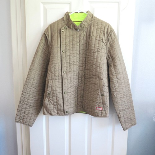 HUNTER Limited Edition Men’s Reversible Quilted Beige Reflective Jacket Size 40 - Picture 6 of 12