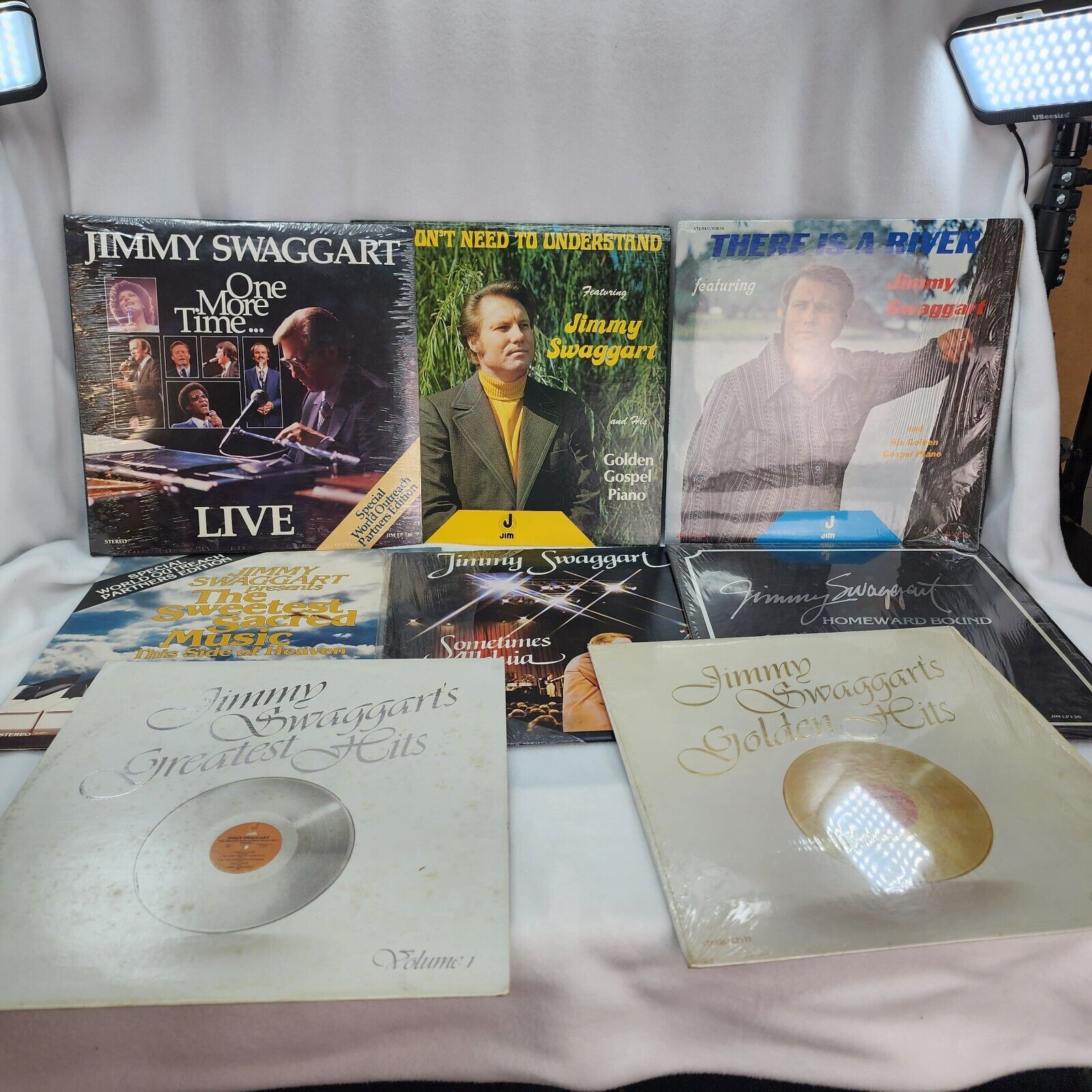 Vinyl LP Record Jimmy Swaggart Lot of 8 Gospel Homeward Bound Greatest Hits Live