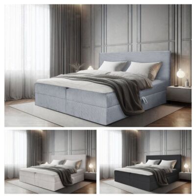 Bett Doppelbett Boxspringbett TOP POSO mit Bonell-Matratze + 2 Bettkästen , H3