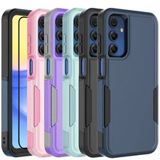 For Samsung Galaxy A15 5G Rugged Durable Cell Phone Case Cover with Glass Screen