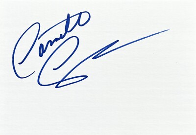 Camille Grammer Signed IP 4x6 Index Card In Top Loader Authentic Real Housewives