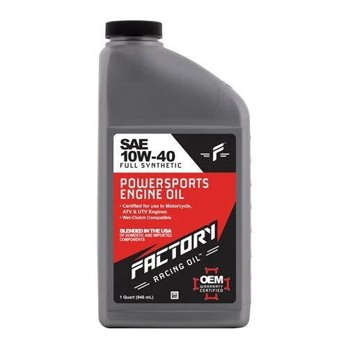 Factory Racing Parts SAE 10W40 1qt Oil Change Kit Fits, 50 OFF