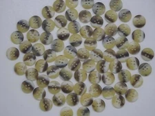 Vintage Gray Beige White Opaque Marbled Round 4-Hole Buttons 15mm Lot of 8 AA42