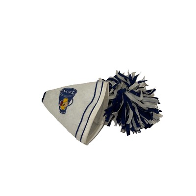 BABW BAB Build a Bear Blue White Cheerleader Megaphone Pom Pom Lot of 2PC