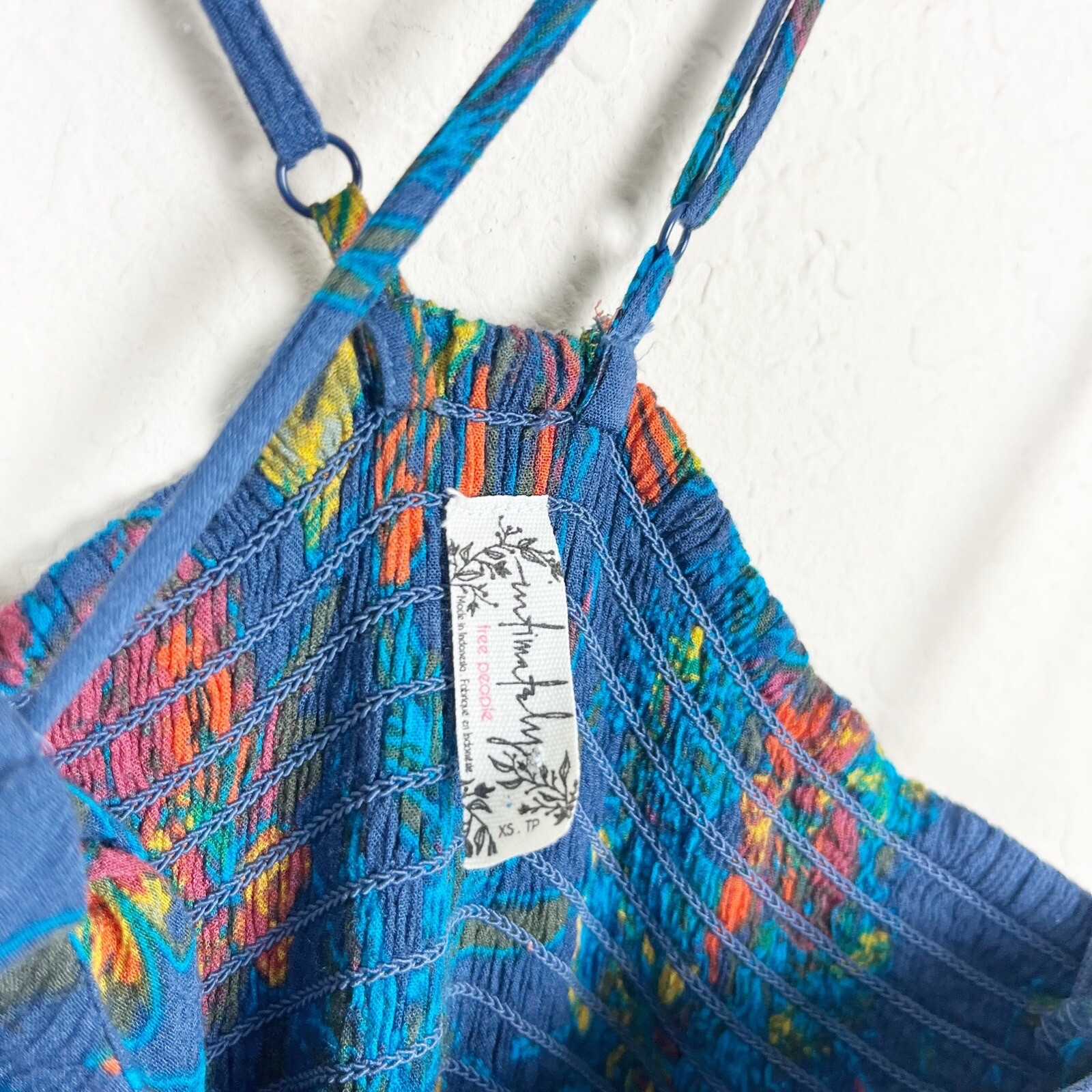 Free People One Step Ahead Maxi Dress Blue Size XS