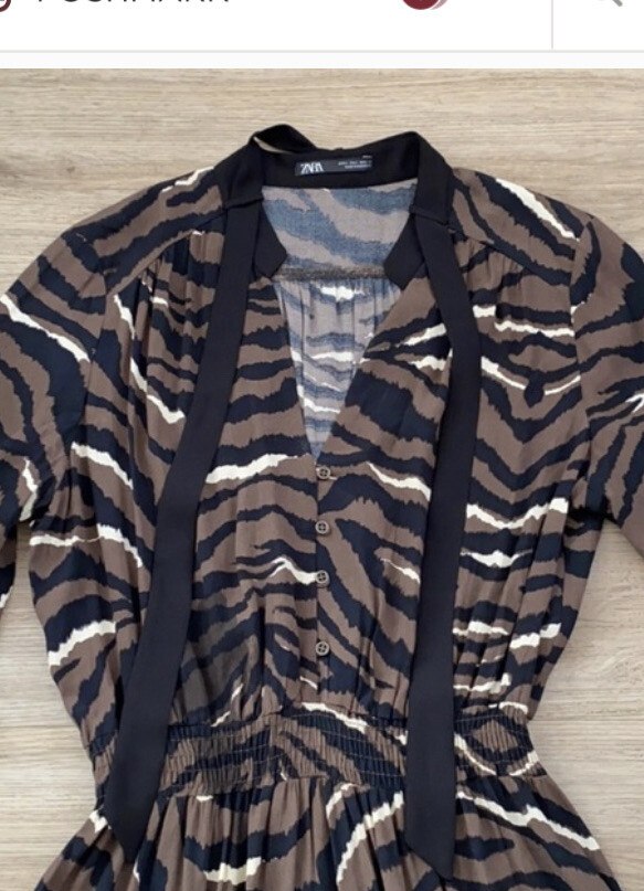 zara tiger shirt dress Zara leopard print shirt dress + link up