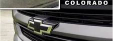 2015-2020 Colorado BowTie FRONT PLASTIC OVERLAY in Gloss Black NOT VINYL