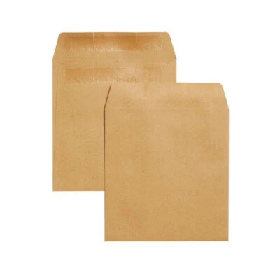 Q-Connect 1000 PACK Envelope Wage 108x108mm Plain Self Seal 90gsm Manilla KF3420