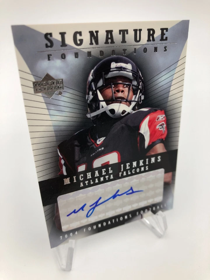 MICHAEL JENKINS AUTO Card 2004 UD Signature Foundations Signed ATLANTA FALCONS - Image 4 of 4